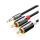 Kabel audio UGREEN AV116 Przewód 35mm Jack do 2RCA Cinch 2m czarny